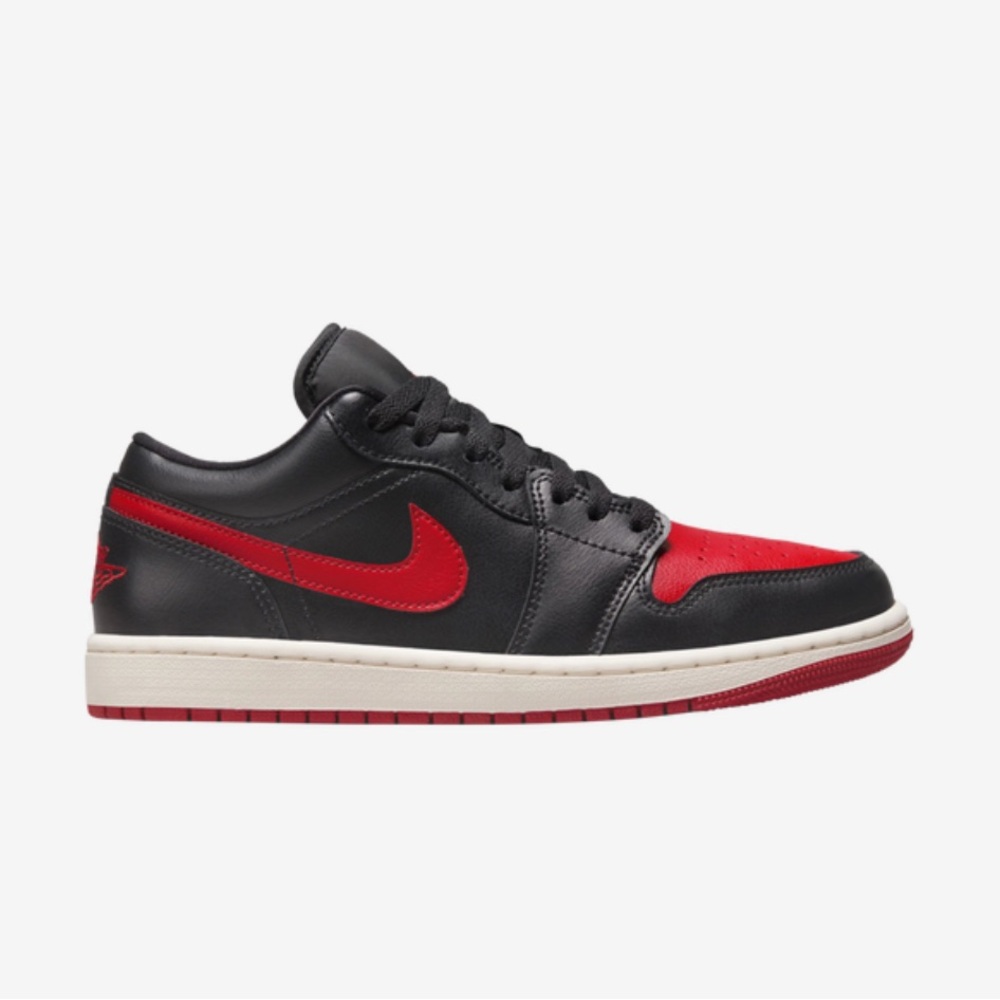 Brand New Women’s Air Jordan 1 Low 365 Black/Gym Red New in Box - F14